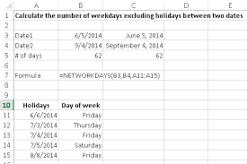 days between two dates using excel
