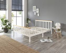 Pacific Solid Wood White Bed Frame
