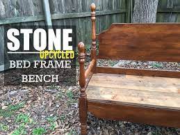 build a bench from an old bed frame