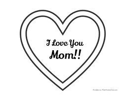 love you mom coloring pages