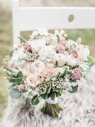 blush pink and green wedding bouquets