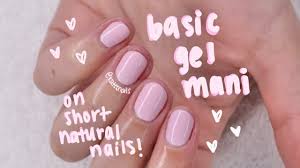 basic gel manicure on short natural