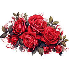 beautiful red rose bouquet ai