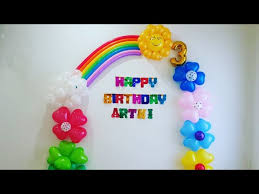 diy rainbow theme party decoration