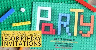 How To Make Lego Party Invitations Bren Did