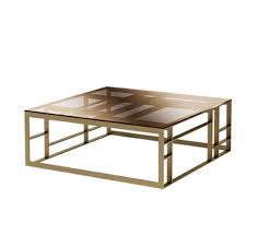 coffee table with wide square glass top
