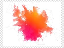 Orange And Pink Color Splash