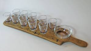 shot glass paddle whiskey shots tequila