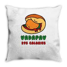 custom vada pav funny throw pillow by