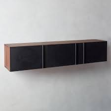 Black Leather Wall Mounted Storage Cabinet