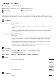 Increase your chance of getting a job by creating your cv with our cv templates! Electrical Engineering Resume Template For An Engineer Tips