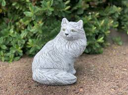 Garden Cat Statue Stone Cat Sculpture