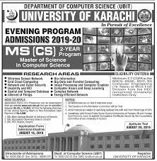 of karachi evening admission 2023