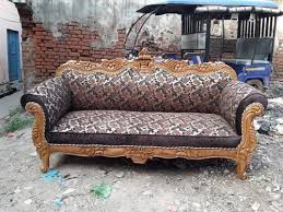 3 Seater Teak Wood Maharaja Sofa Set