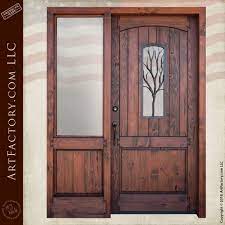 Iron Tree Wooden Door Custom Solid