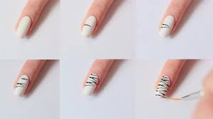 zebra print nails step by step tutorial
