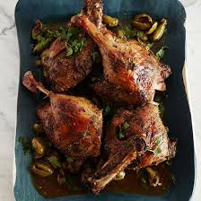 slow cooked duck with green olives and