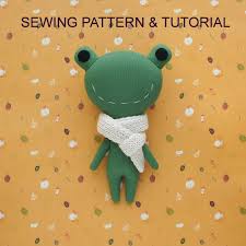 frog plush pattern soft toy pattern diy