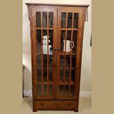Prairie Mission Oak Bookcase With Doors