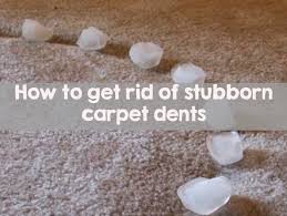 fix carpet indentations with ice
