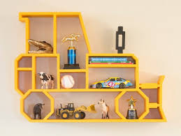 Bulldozer Wall Hanging Shelf Kids Room