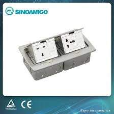 recessed floor outlet cover with two
