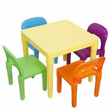 kids furniture plastic table and 4