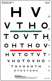 hotv visual acuity color vision chart