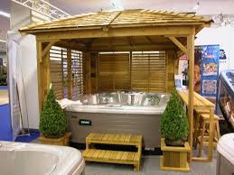 This hot tub enclosure winter is a patio room where you just build it beside your home. Louver Gazebo The Party Chehalis Hot Tub Outdoor Tub Enclosures Hot Tub Plans