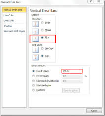 Larger sd bar = larger spread, data are more variable from the mean). Excel 2010 Error Bars