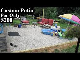 custom diy pea gravel patio for under