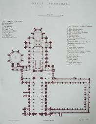 antique print wells cathedral plan