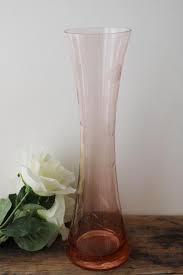 Vintage Pink Depression Glass Vase W
