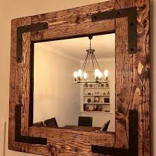 wood framed mirror