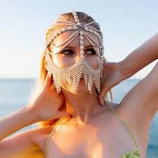 women face mask tel veil headwear