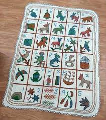 abc wall hanging alphabet rug from