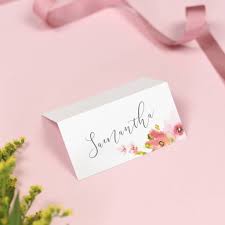Juliette Watercolour Floral Wedding Name Place Cards By Project