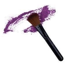 makeup brush brush black purple powder