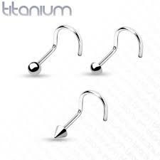 anium twisted nose piercings with