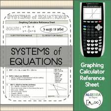 43 solving systems of equations ideas