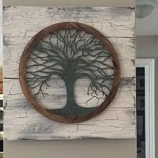 reclaimed wood tree of life wall art