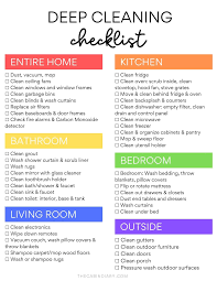 ultimate deep cleaning checklist room
