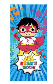 These ryan's world party invites are easy to make and can be printed out as many times as you need right from home or your nearest print shop! Ryan S World Kids Beach Towel 28 X 58 On Mercari Ryan Toys Kids Beach Towels Kids Art Projects