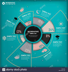 Modern Vector Abstract Pie Chart Infographic Elements Stock