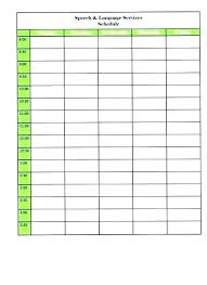 Daily School Calendar Template Blank Schedule Free Printable