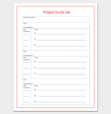 Project Task List Template 14 To Do Lists For Word Excel