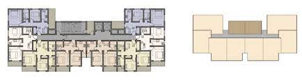 Combined Apartment Building Floor Plan
