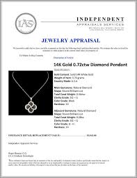 14k Gold 0 72ctw Diamond Pendant