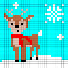 Shy Deer C2c Crochet Square Graph Patterns Tapestry
