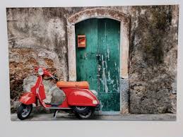 Canvas Print Vespa Extra Red In Good